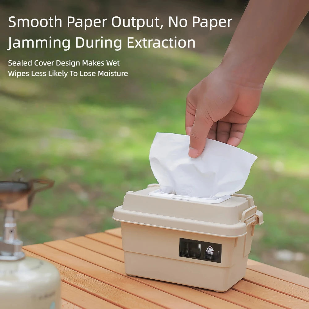 Plastic camp organizer in green, holding a roll of tissue and small seasoning bottles (view 7)