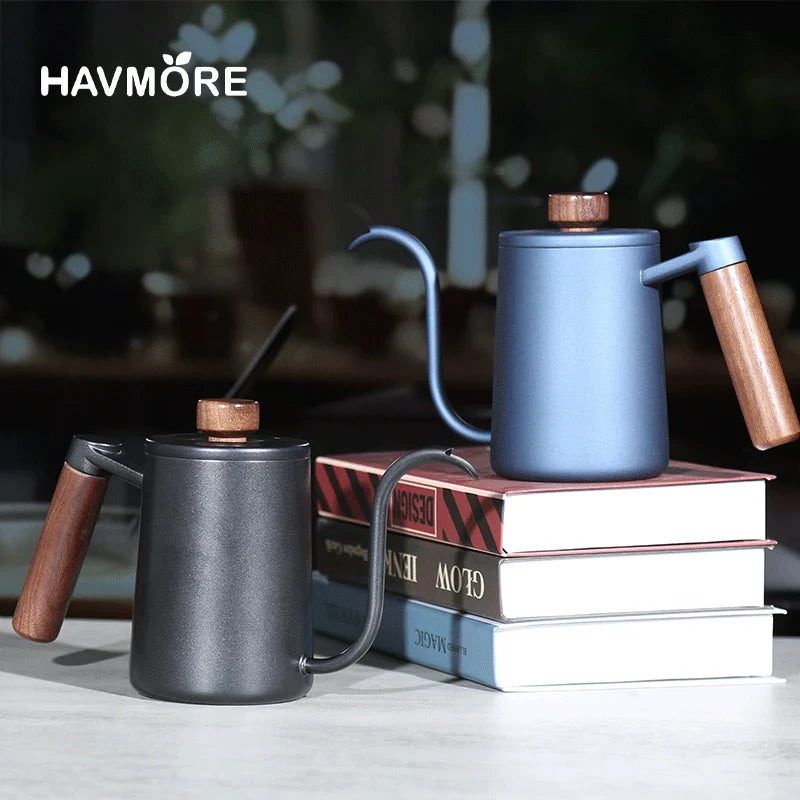 600ml stainless steel gooseneck kettle in black for camp coffee brewing (view 7)