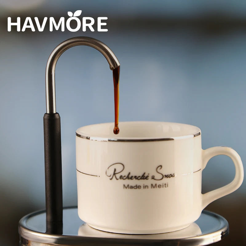 Aluminum French press coffee maker in a camp setting (view 6)