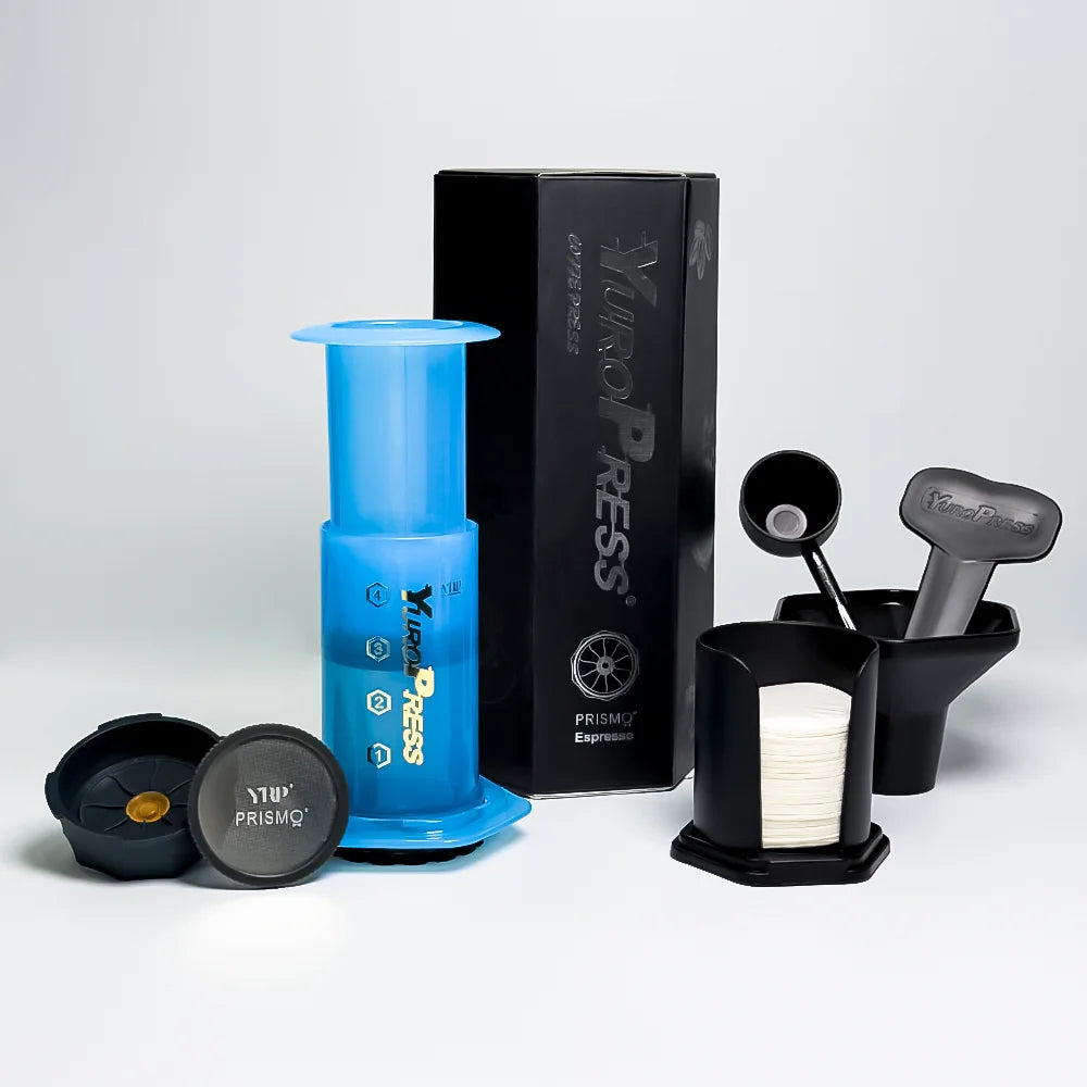 Portable press-style coffee maker in black, white, and red color options (view 7)