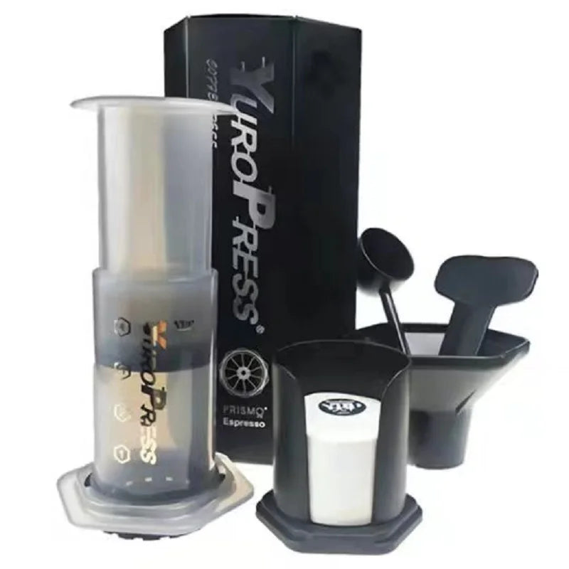 Round reusable PP coffee filter disc shown in black, white and red variants (view 3)