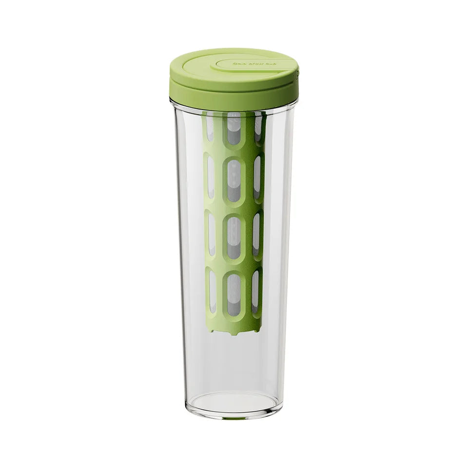 PP cold brew coffee maker with a handle, shown in an outdoor setting (view 5)